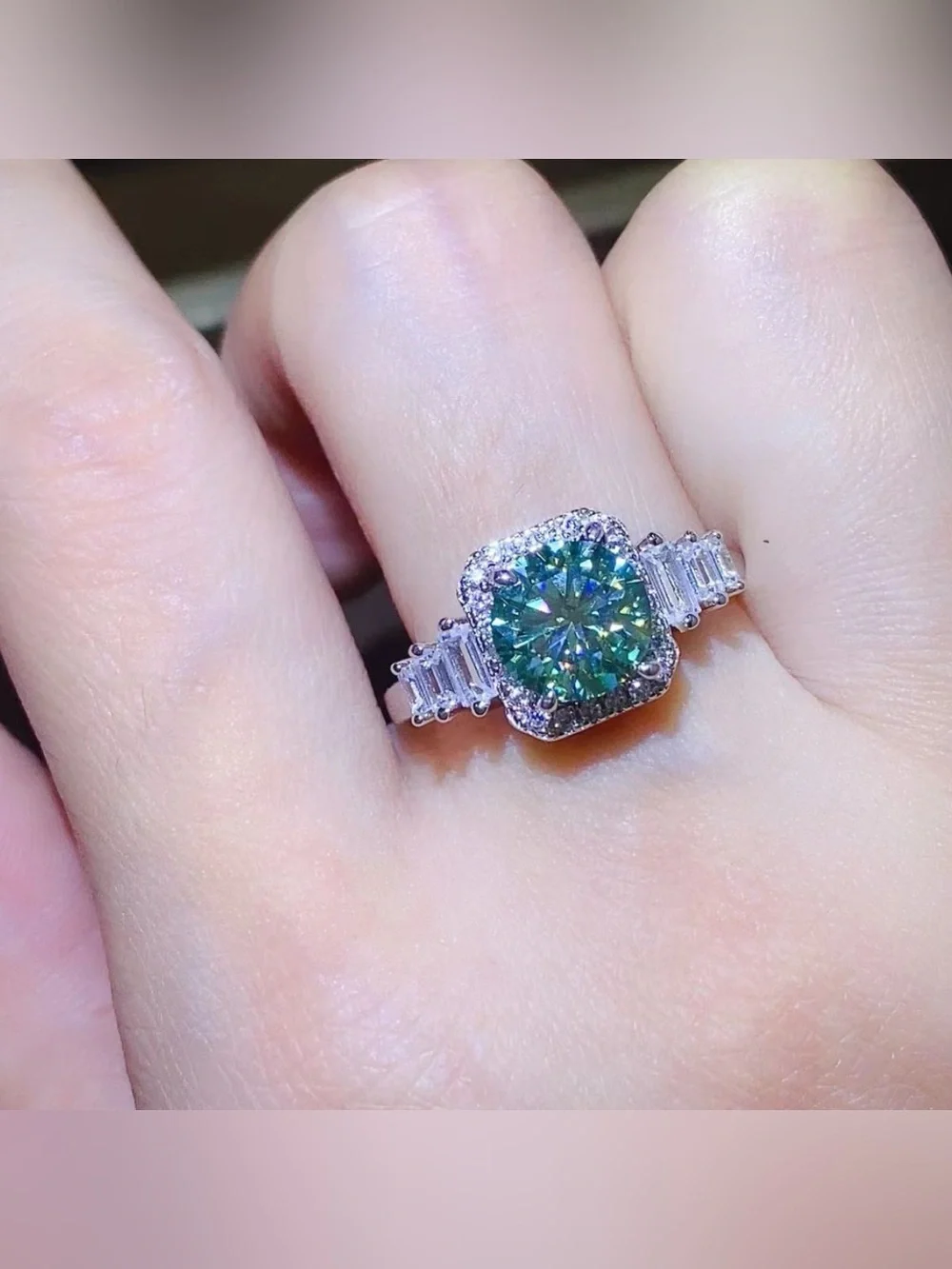 3 Carat Moissanite 925 Sterling Silver Ring
